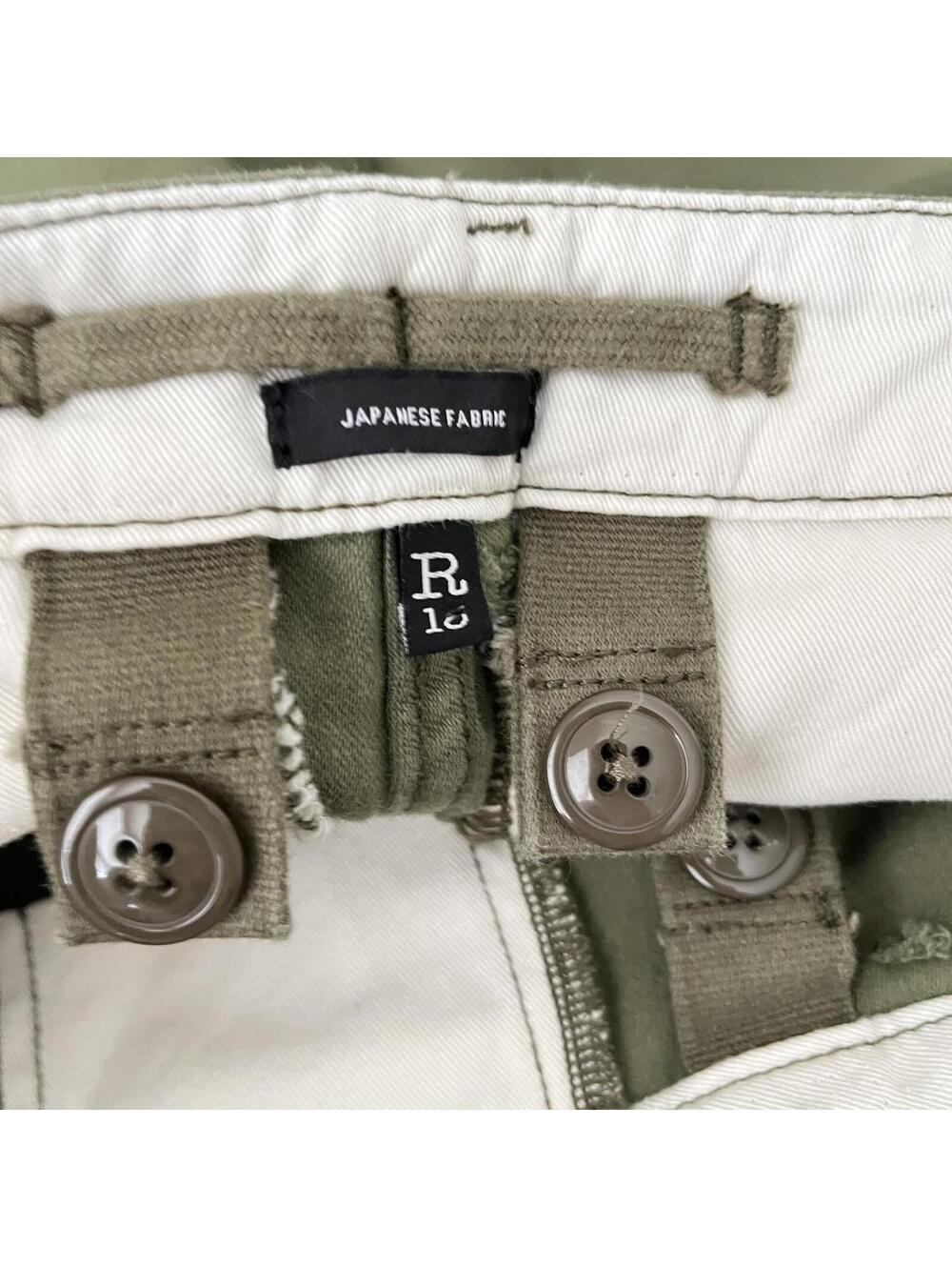 NWT ~ R13 Marianne Cargo Short in Olive Sateen Size 26 - Picture 8 of 11